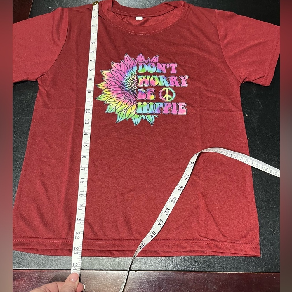 🔥Don’t Worry Be Hippie red tshirt - Picture 7 of 7